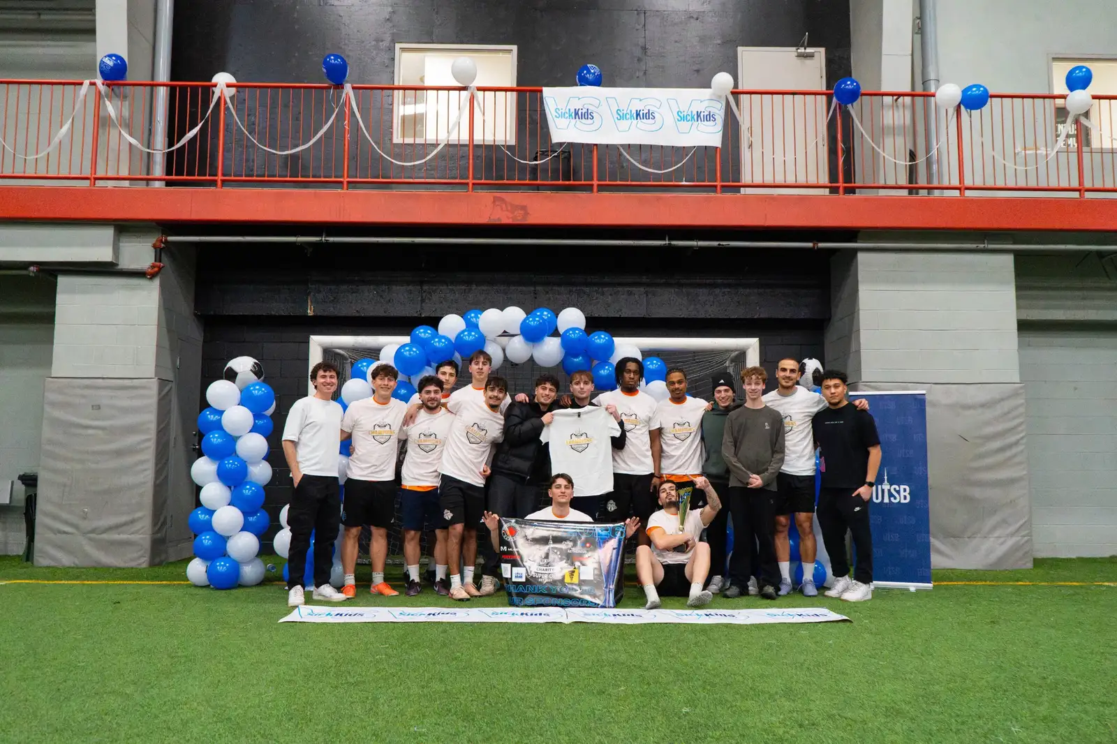 Full Charity Super Cup team posing together after the tournament
